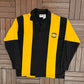 Pittsburgh Steelers Graphic Rugby Shirt | Size Large | Vintage 1990s Football Black Long Sleeve |