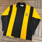 Pittsburgh Steelers Graphic Rugby Shirt | Size Large | Vintage 1990s Football Black Long Sleeve |