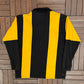 Pittsburgh Steelers Graphic Rugby Shirt | Size Large | Vintage 1990s Football Black Long Sleeve |