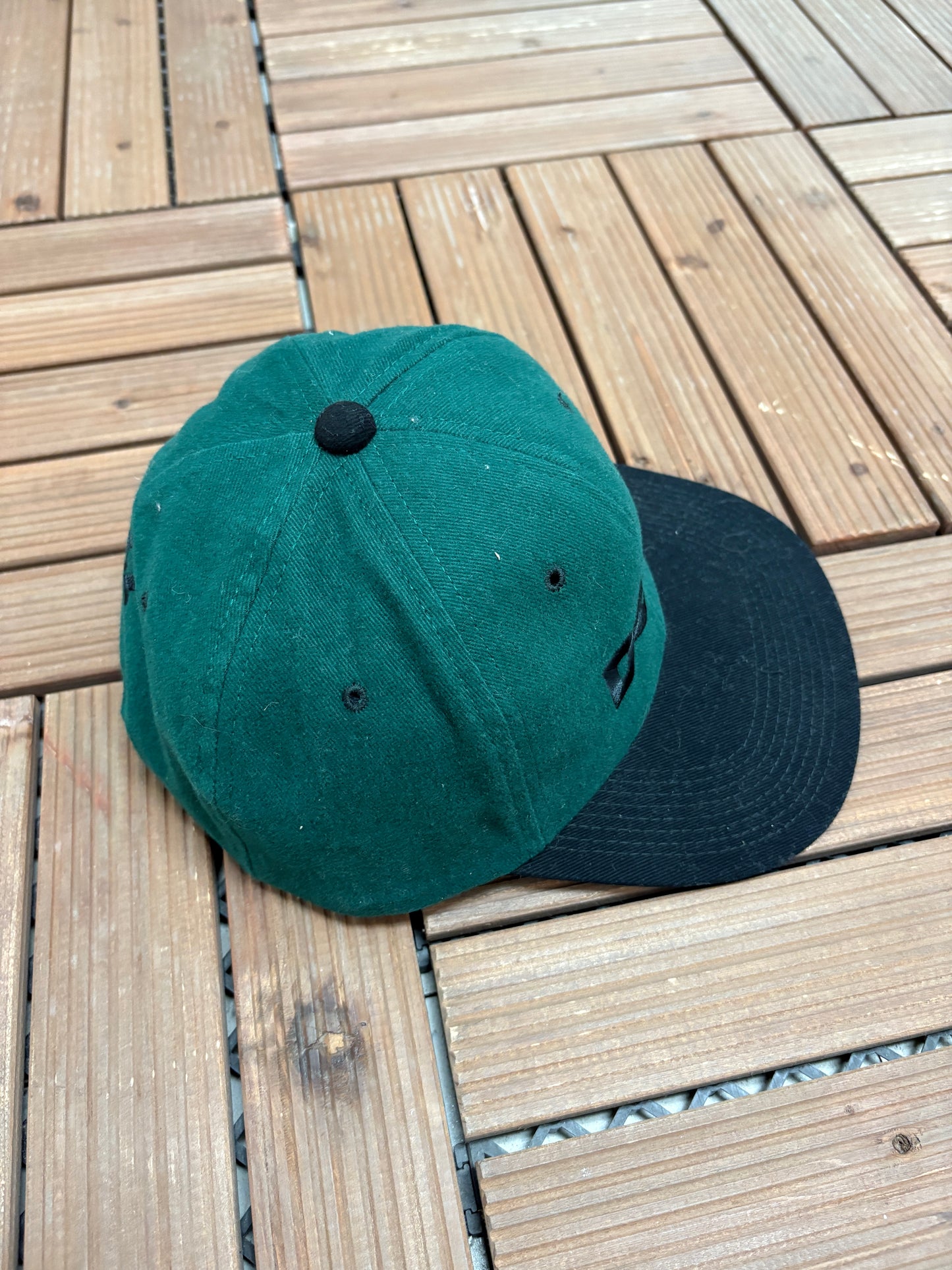 Dell Inc. Embroidered Graphic Hat | Snap Back | Vintage 1990s Promotional Green Cap |