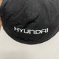 Hyundai Embroidered Graphic Hat | Metal Clasp | Vintage 1990s Car Promotional Black Cap |