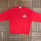 Ohio State Buckeyes Graphic Crewneck | Size Large | Vintage 1980s College Red Sweater |
