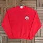 Ohio State Buckeyes Graphic Crewneck | Size Large | Vintage 1980s College Red Sweater |