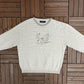 Golf Embroidered Graphic Knit Sweater | Size X-Large | Vintage 1990s White Knit Sweatshirt |