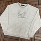 Golf Embroidered Graphic Knit Sweater | Size X-Large | Vintage 1990s White Knit Sweatshirt |