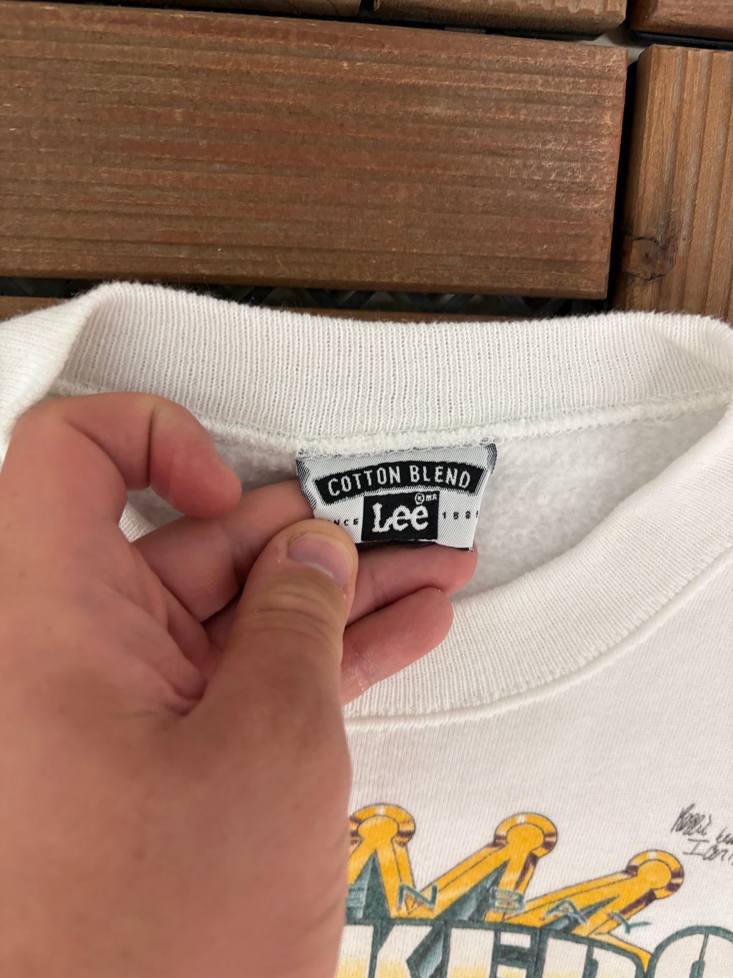Green Bay Packers Super Bowl XXXI Champions Graphic Crewneck | Size Small | Vintage 1990s NFL Football White Sweater |