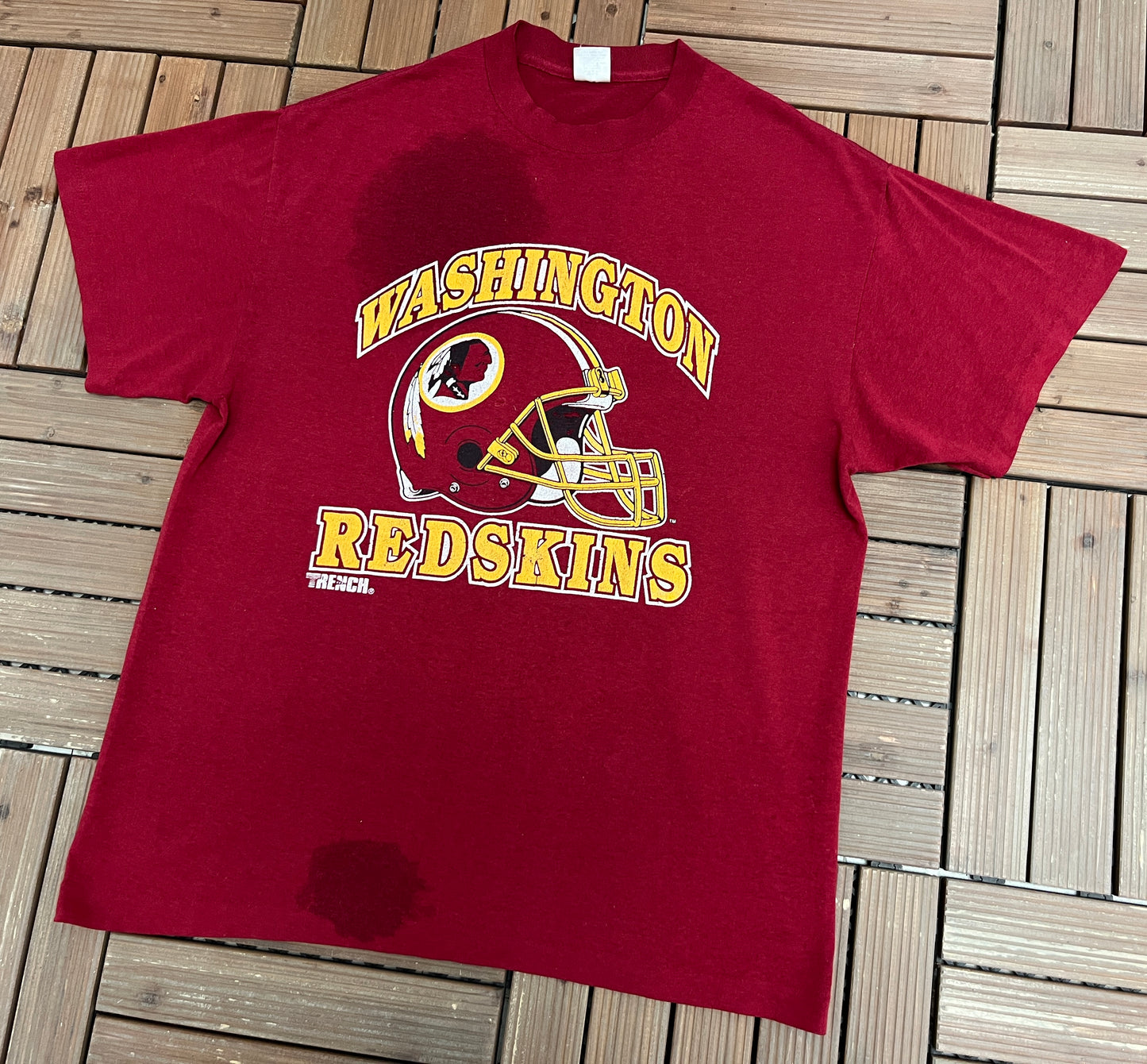 Washington Redskins Graphic Tee | Size X-Large | Vintage 1990s NFL Football Red T-Shirt |