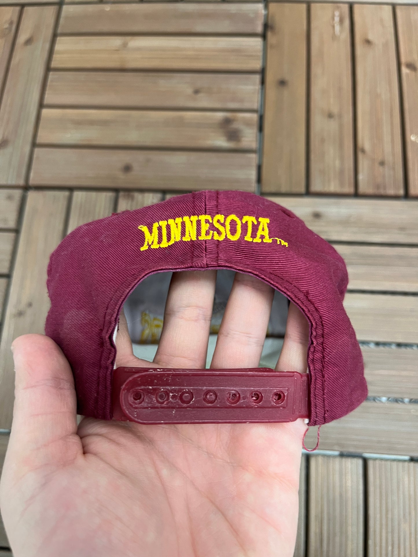 Minnesota Golden Gophers Graphic Hat | Snap Back | Vintage 1990s College Red Cap |