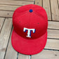 Texas Rangers Embroidered Graphic Hat | Size 7 1/4 | Vintage 1990s Wool MLB Baseball Red Cap |