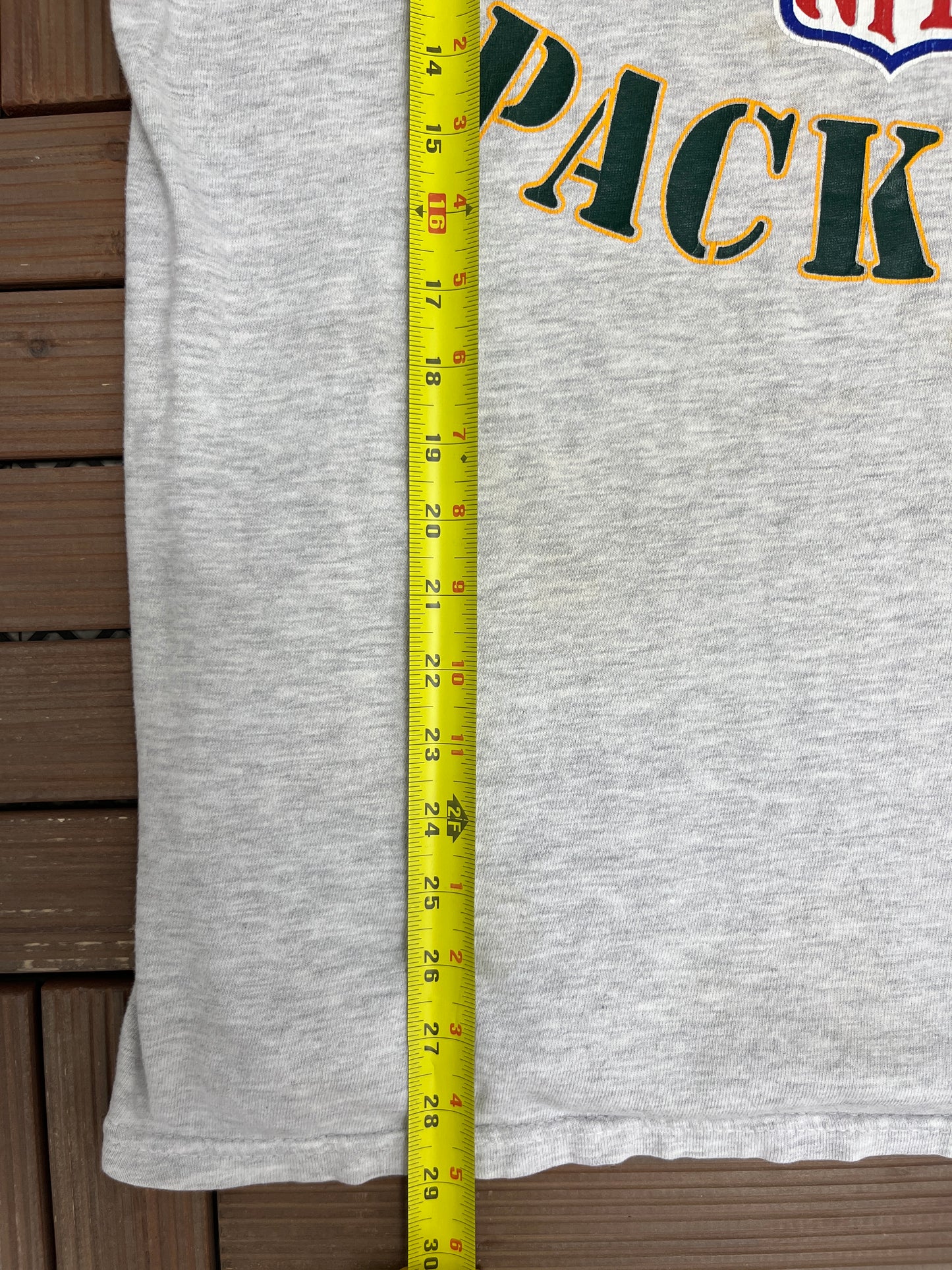 Green Bay Packers Graphic Tee | Size X-Large | Vintage 1990s Champion NFL Football Grey T-Shirt |