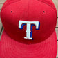 Texas Rangers Embroidered Graphic Hat | Size 7 1/4 | Vintage 1990s Wool MLB Baseball Red Cap |