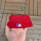 Texas Rangers Embroidered Graphic Hat | Size 7 1/4 | Vintage 1990s Wool MLB Baseball Red Cap |