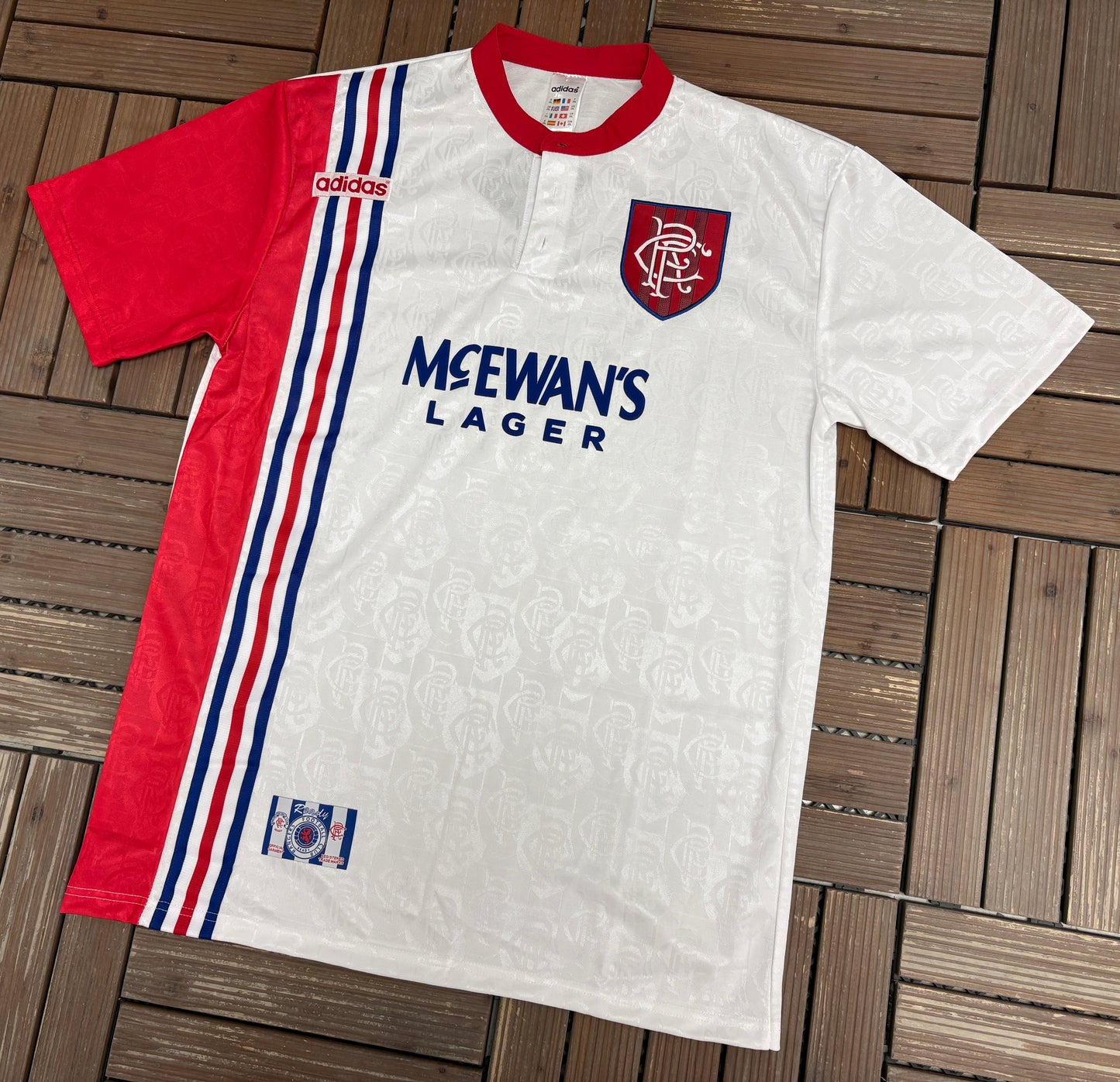 Rangers F.C. 1996-1997 Away Kit | Size XX-Large | Vintage 1990s White Soccer Jersey |