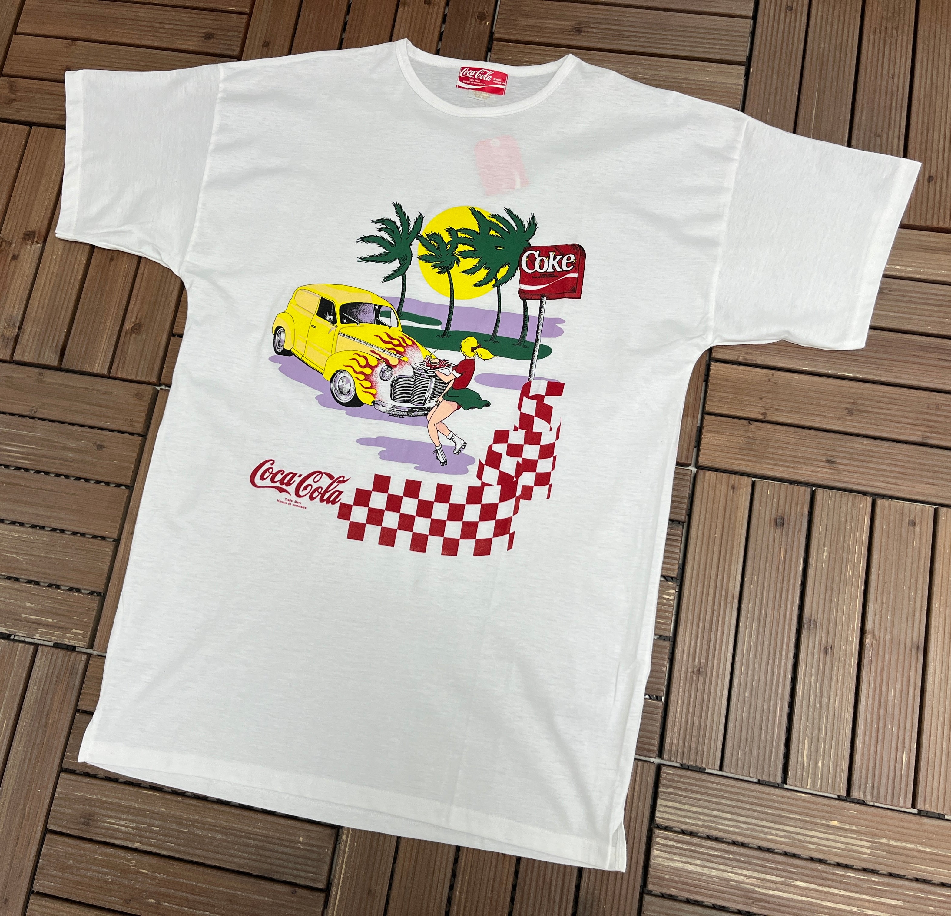 Coca-Cola Drive In Graphic Tee | One Size Fits All | Vintage 1990s