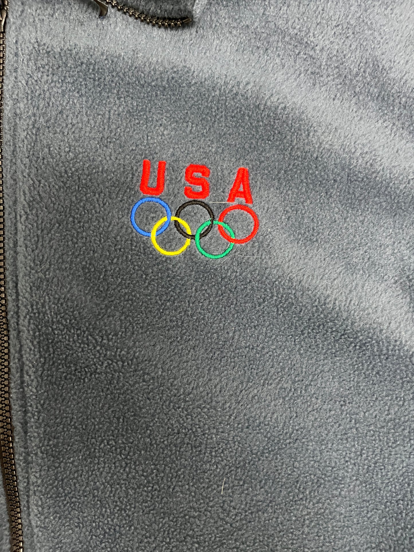 Atlanta Olympics 1996 Fleece Sweater | Size Large | Vintage 1990s Promotional Blue Sweater |