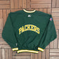 Green Bay Packers Graphic Windbreaker | Size Medium | Vintage 1990s Starter NFL Football Green Jacket |