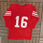 San Francisco 49ers Jersey Style Graphic Tee | Size Small | Vintage 1980s NFL Football Rawlings T-Shirt |