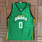 Washington Generals Basketball Jersey | Size Large | Vintage 1990s Basketball Green Jersey |