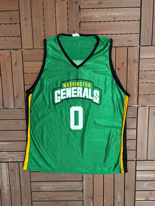 Washington Generals Basketball Jersey | Size Large | Vintage 1990s Basketball Green Jersey |