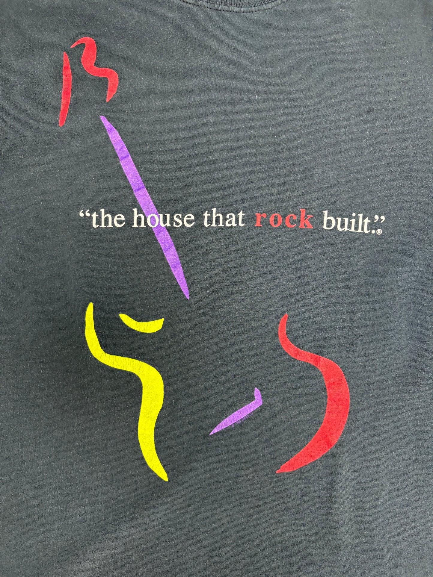 The House That Built Rock Graphic Tee | Size Medium | Vintage 2000s Rock & Roll Hall Of Fame Black T-Shirt |