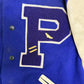 Whiting Letterman "P" Graphic Jacket | Size 42 | Vintage 1970s Varsity Blue Jacket |