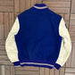Whiting Letterman "P" Graphic Jacket | Size 42 | Vintage 1970s Varsity Blue Jacket |