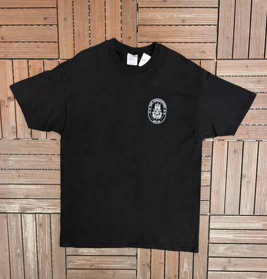 USS Connecticut (SSN-22) Graphic Tee | Size X-Large | Vintage 1990s Military Black T-Shirt |