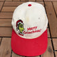 The Grinch Merry Grinchmas! Graphic Hat | Snap Back | Vintage 1990s Promotional White Cap |