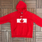 Team Canada Hockey Nike Graphic Hoodie | Size Large | Vintage 2000s Hockey Promotional Red Sweatshirt |