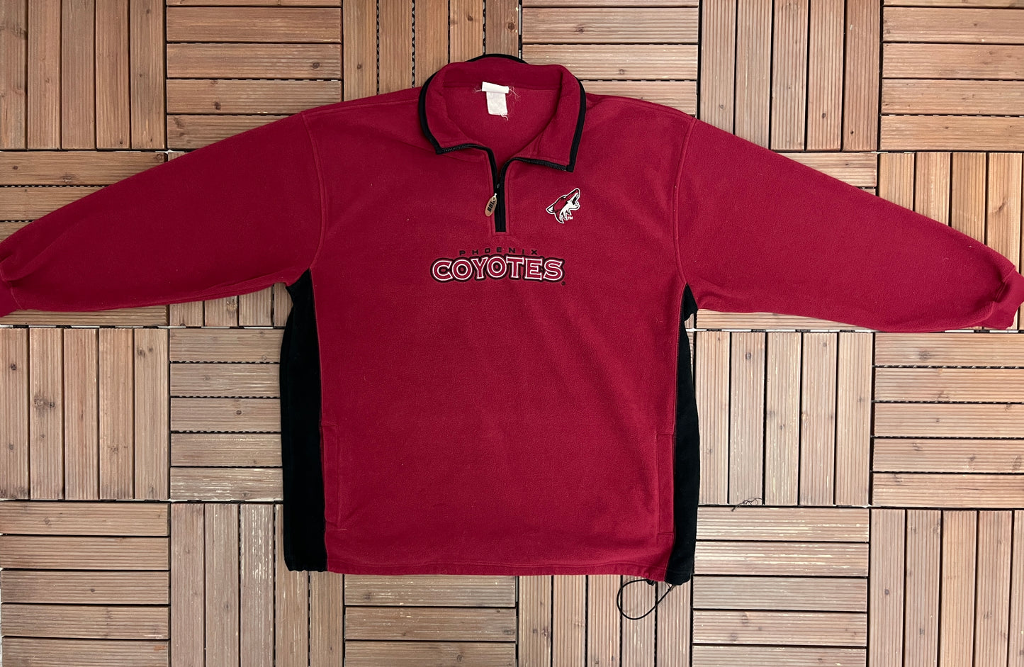 Phoenix Coyotes Embroidered Fleece Sweater | Size XX-Large | Vintage 2000s NHL Hockey Red Sweater |