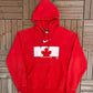 Team Canada Hockey Nike Graphic Hoodie | Size Large | Vintage 2000s Hockey Promotional Red Sweatshirt |