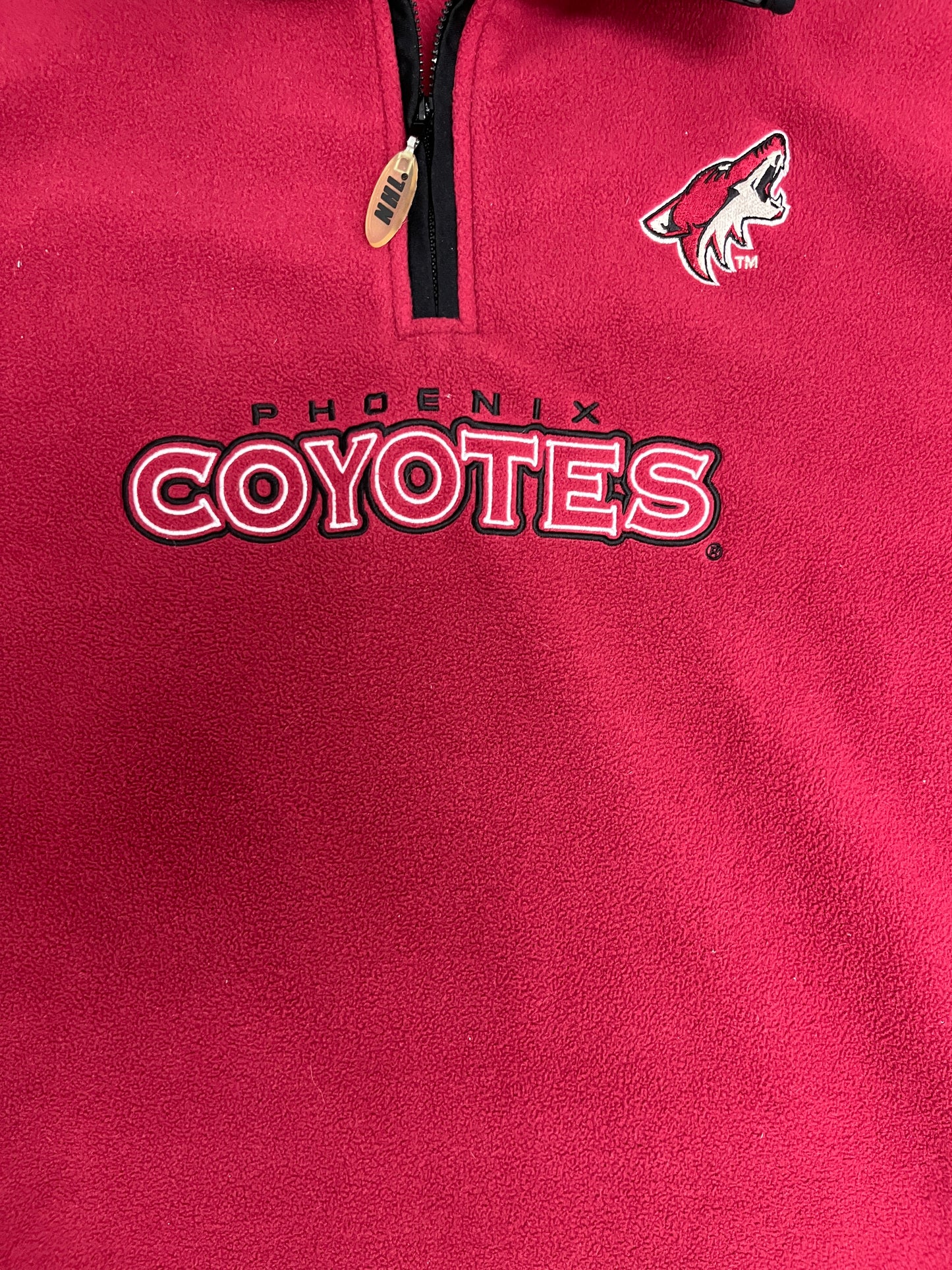 Phoenix Coyotes Embroidered Fleece Sweater | Size XX-Large | Vintage 2000s NHL Hockey Red Sweater |