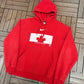 Team Canada Hockey Nike Graphic Hoodie | Size Large | Vintage 2000s Hockey Promotional Red Sweatshirt |