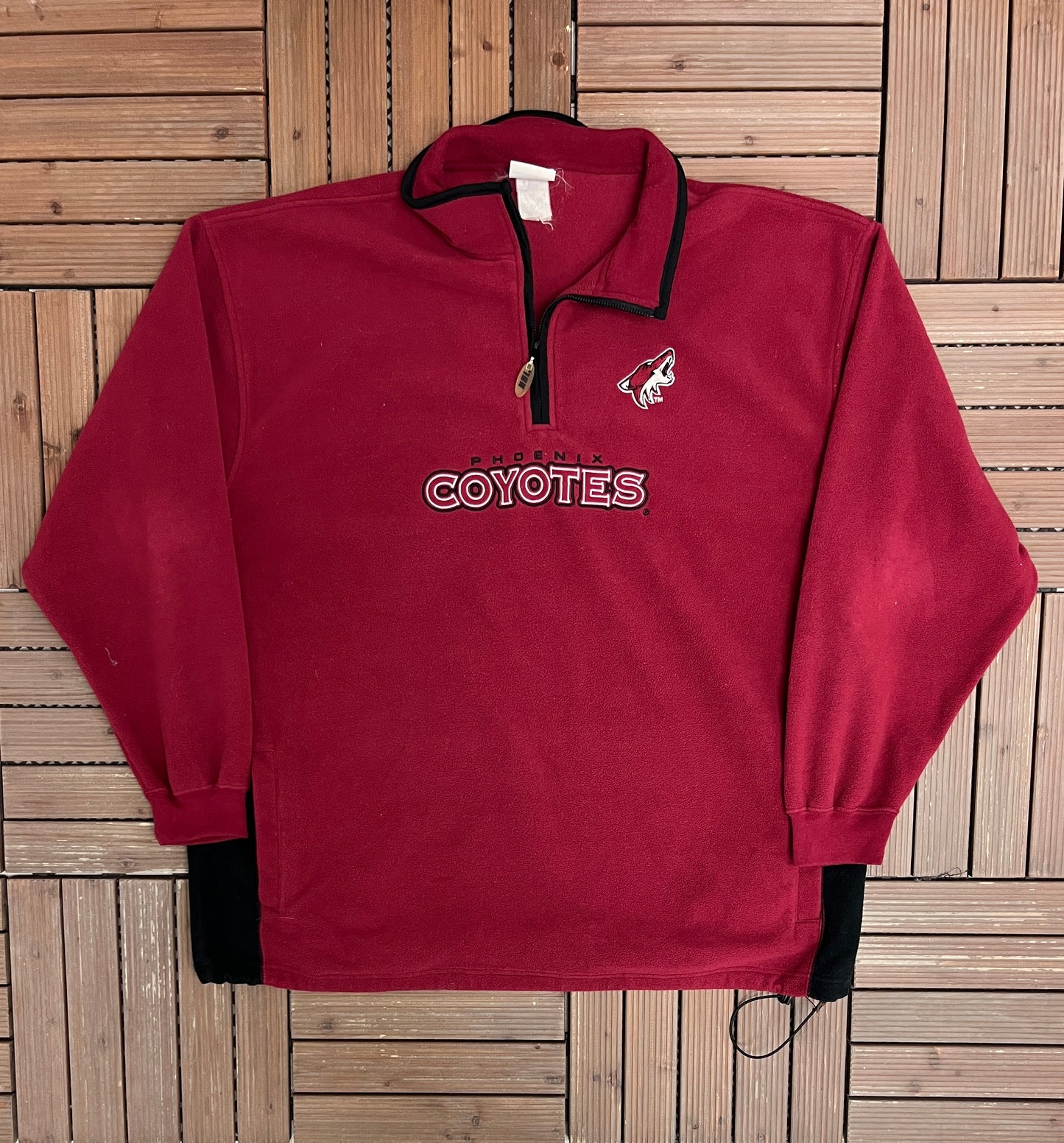 Phoenix Coyotes Embroidered Fleece Sweater | Size XX-Large | Vintage 2000s NHL Hockey Red Sweater |