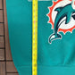 Miami Dolphins Football Graphic Crewneck | Size Large | Vintage 1980s NFL Football Teal Sweater |