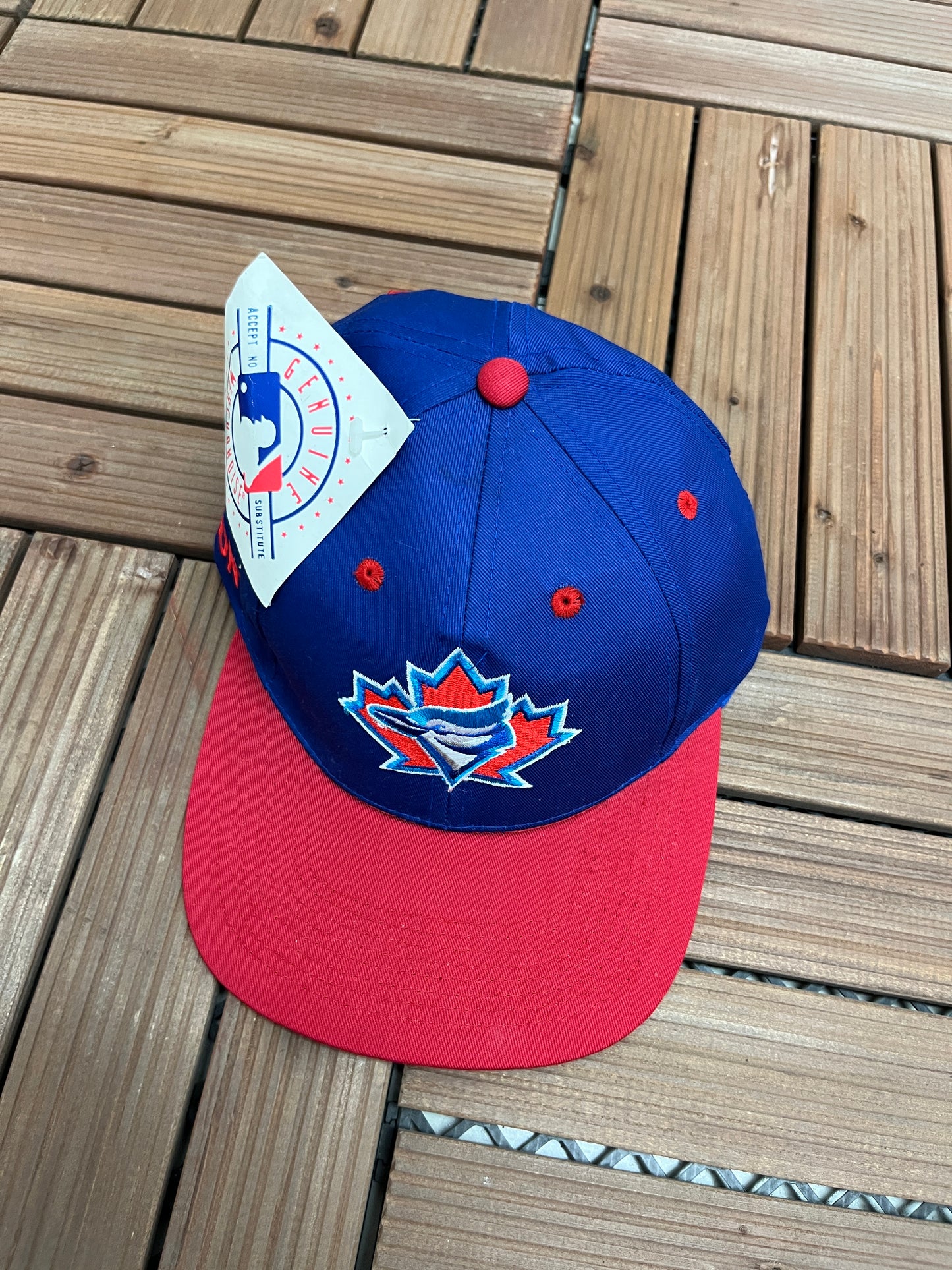 Toronto Blue Jays Graphic Hat | Snap Back | Vintage 1990s MLB Baseball Blue Cap |