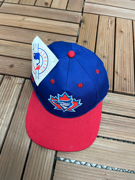 Toronto Blue Jays Graphic Hat | Snap Back | Vintage 1990s MLB Baseball Blue Cap |