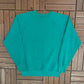 Miami Dolphins Football Graphic Crewneck | Size Large | Vintage 1980s NFL Football Teal Sweater |