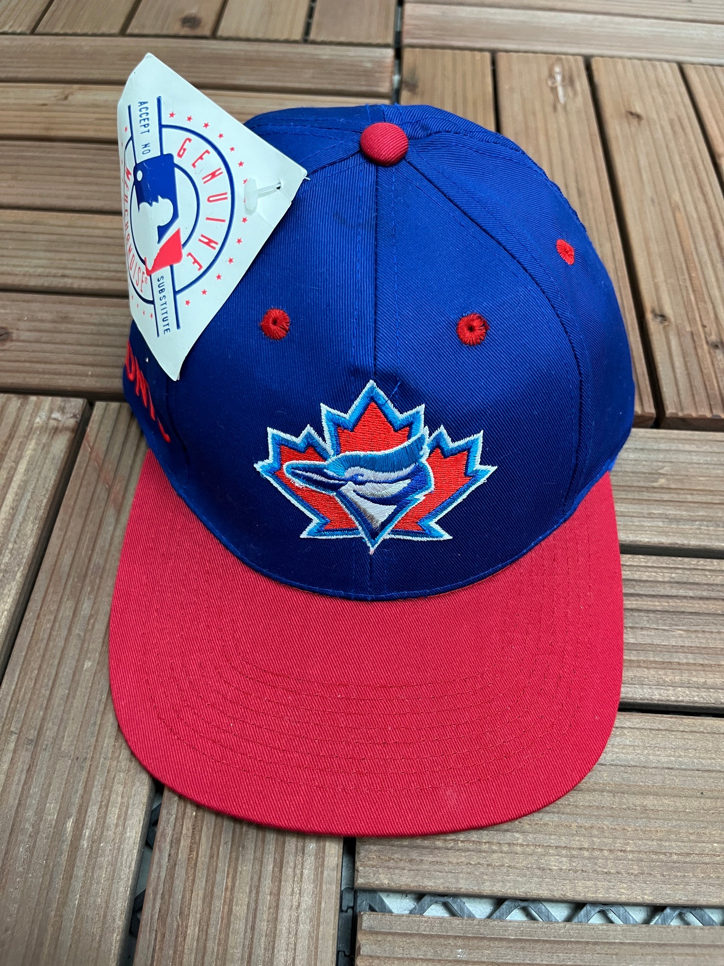 Toronto Blue Jays Graphic Hat | Snap Back | Vintage 1990s MLB Baseball Blue Cap |