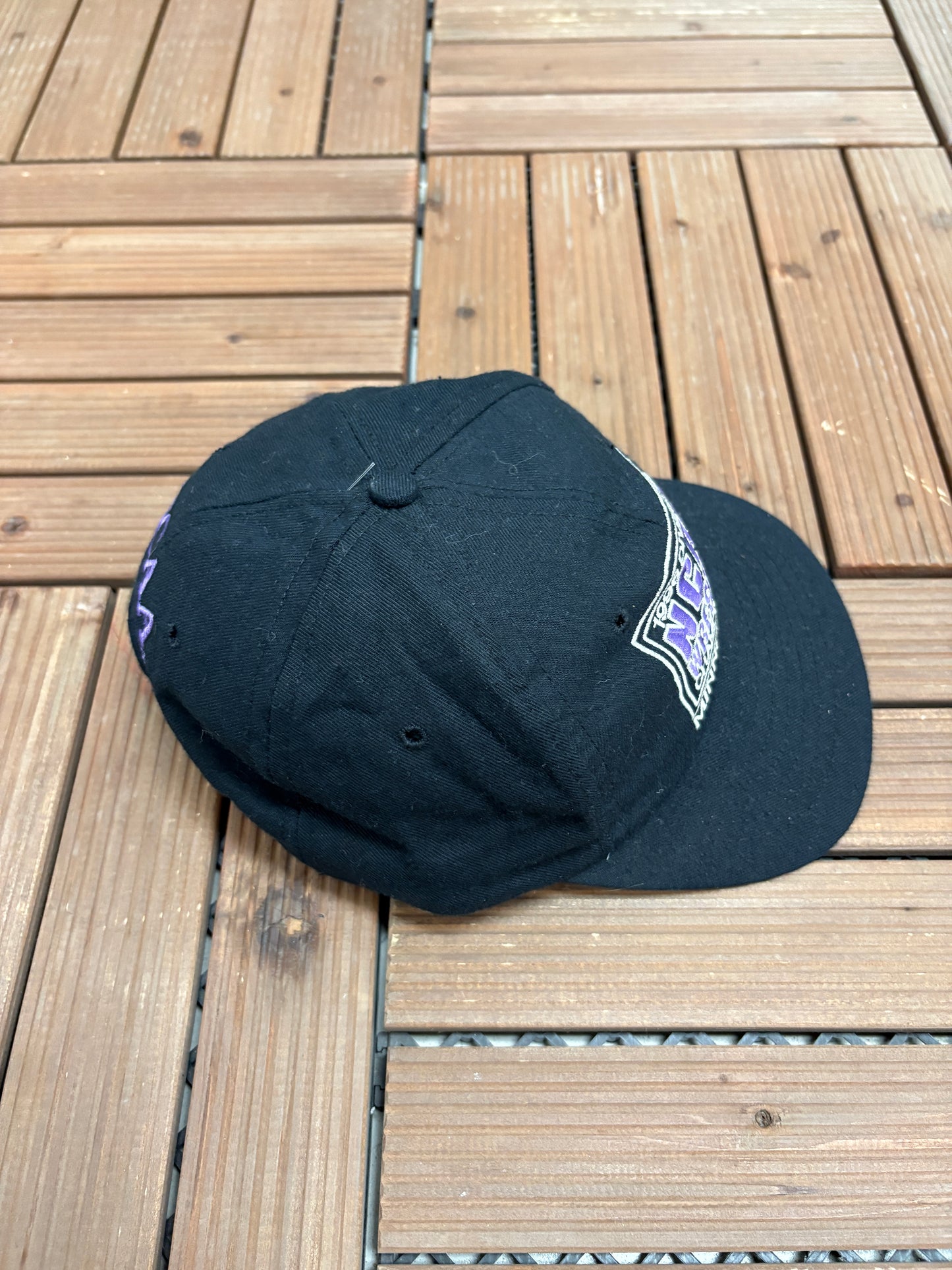 NCAA Wrestling Championships 1996 Graphic Hat | Snap Back | Vintage 1990s College Sports Black Cap |