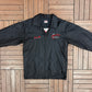 Chevrolet The Heartbeat of Canada Embroidered Jacket | Size Medium | Vintage 1990s Promotional Black Jacket |