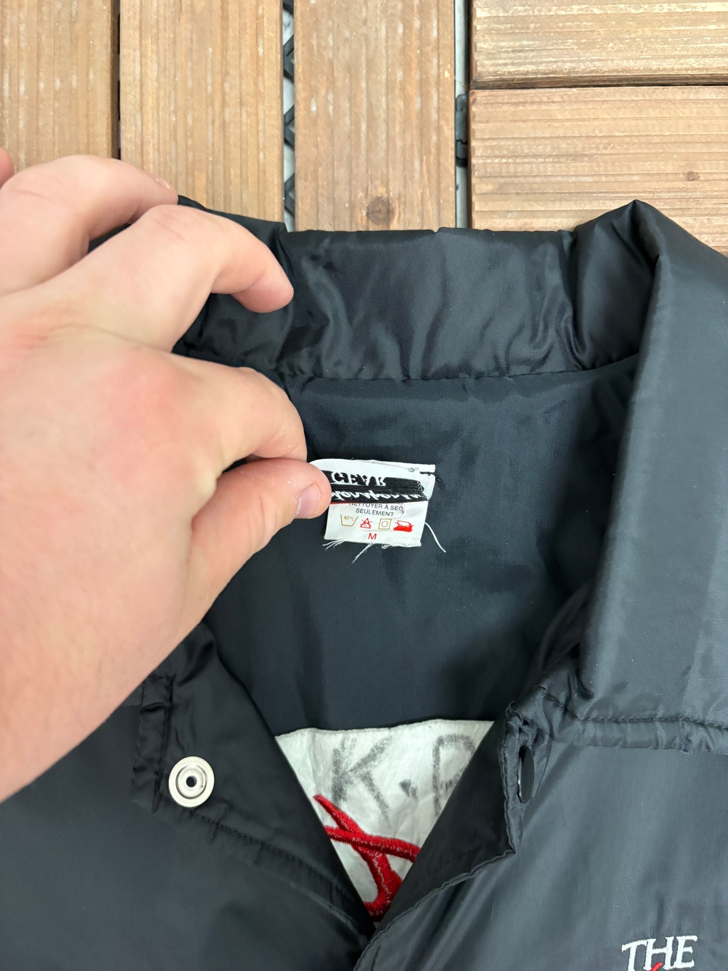 Chevrolet The Heartbeat of Canada Embroidered Jacket | Size Medium | Vintage 1990s Promotional Black Jacket |