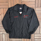 Chevrolet The Heartbeat of Canada Embroidered Jacket | Size Medium | Vintage 1990s Promotional Black Jacket |