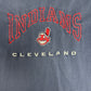 Cleveland Indians Embroidered Graphic Tee | Size Large | Vintage 1990s MLB Baseball Blue T-Shirt |