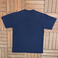 Cleveland Indians Embroidered Graphic Tee | Size Large | Vintage 1990s MLB Baseball Blue T-Shirt |