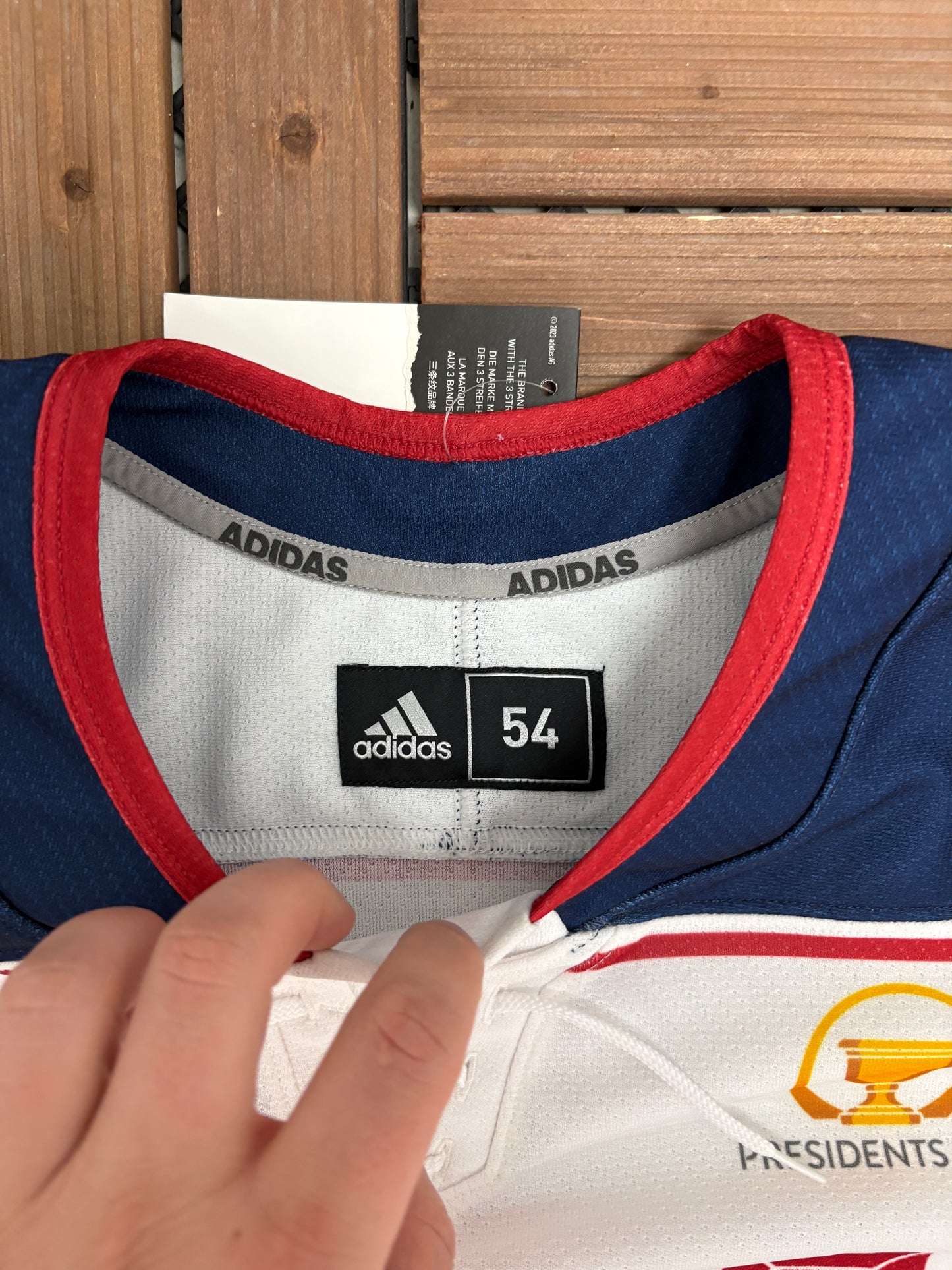 USA Presidents Cup Golf Tournament Hockey Jersey | Size X-Large | Adidas Branded White Jersey |