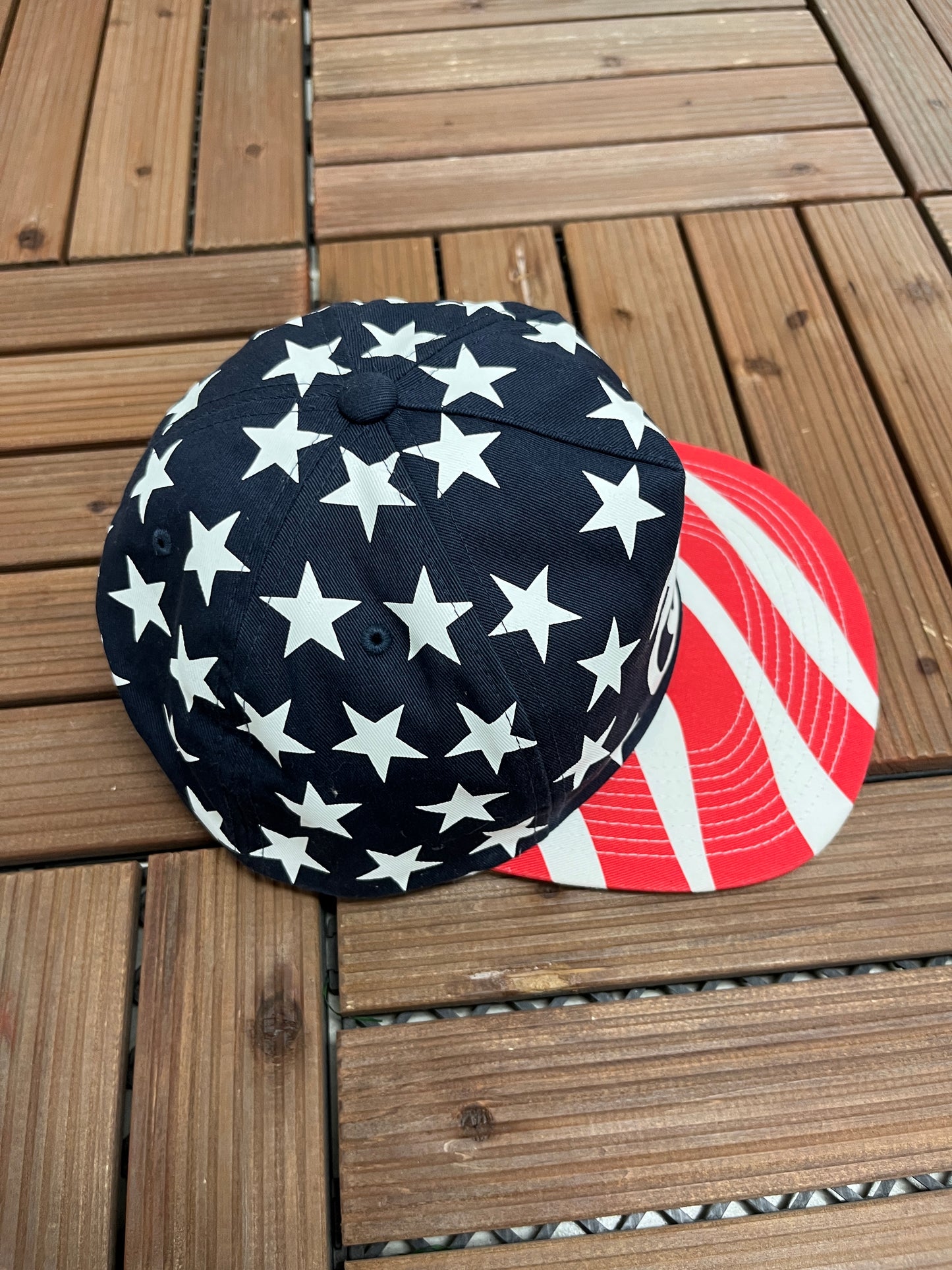 Stussy American Flag Graphic Hat | Snap Back | Vintage 2000s Stussy Branded Cap |