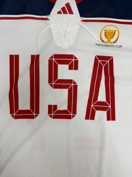 USA Presidents Cup Golf Tournament Hockey Jersey | Size X-Large | Adidas Branded White Jersey |