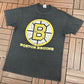 Boston Bruins Graphic Tee | Size X-Large | Vintage 1990s NHL Hockey Distressed Grey T-Shirt |