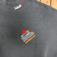 Labatt Blue Beer Graphic Crewneck | Size Large | Vintage 1990s Promotional Black Sweater |